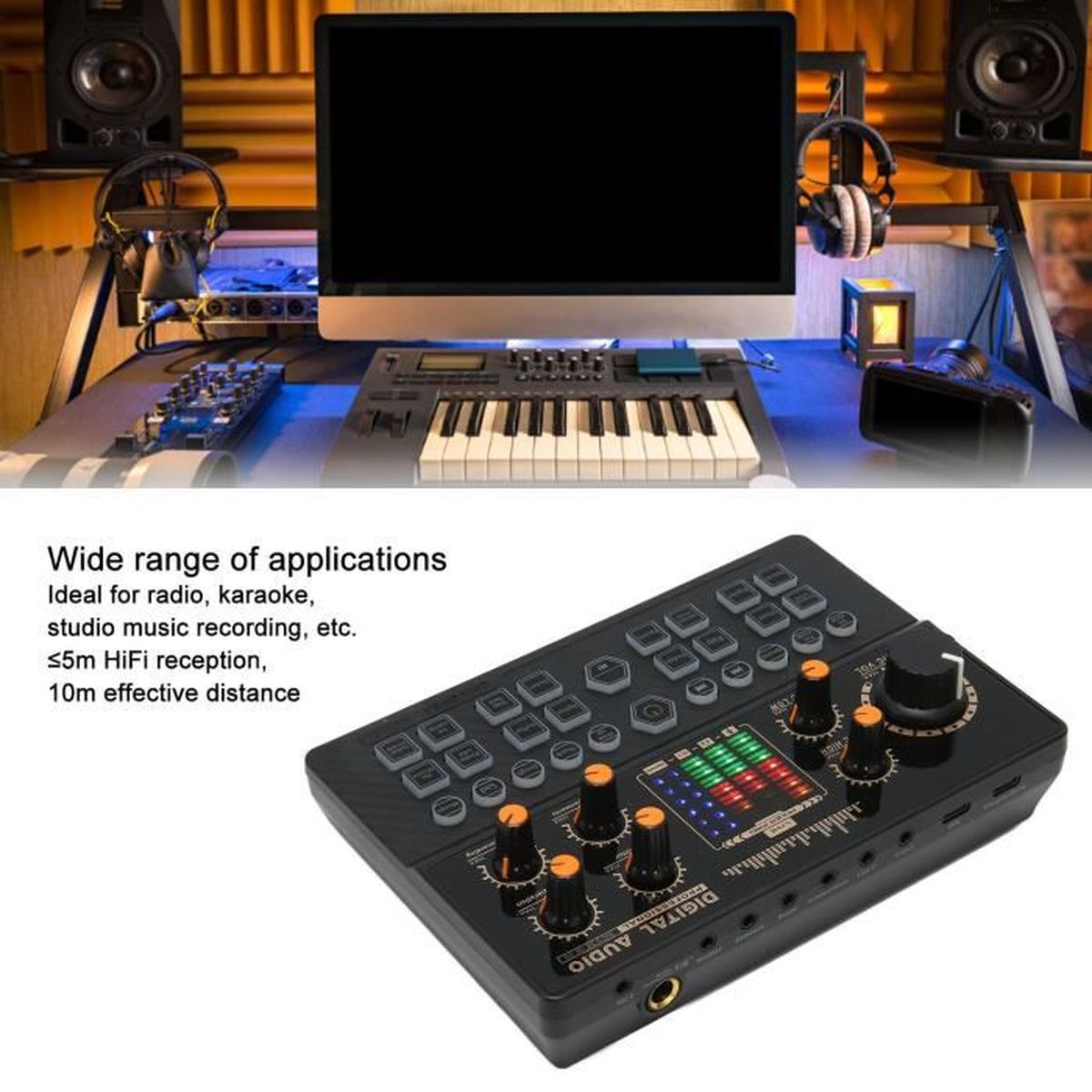 Mini Carte De Mixage Sonore Table De Mixage De Son En Direct Avec 5.0, Réduction Informatique