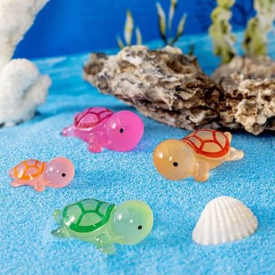 Lot De 100 Mini Tortues Lumineuses En Résine – 6 Couleurs, Phosphorescentes, Pour Aquarium, Jardin, Maison De Poupée Et Décoration