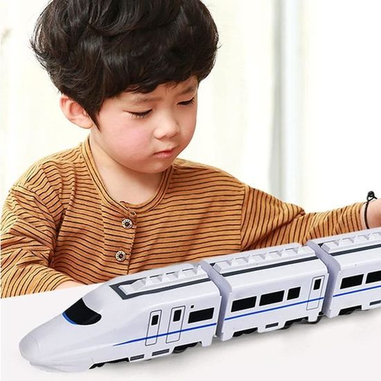 Train électrique Grande Vitesse Avec Lumières Et Musique – Jouet Modulaire Pour Enfants Créatifs