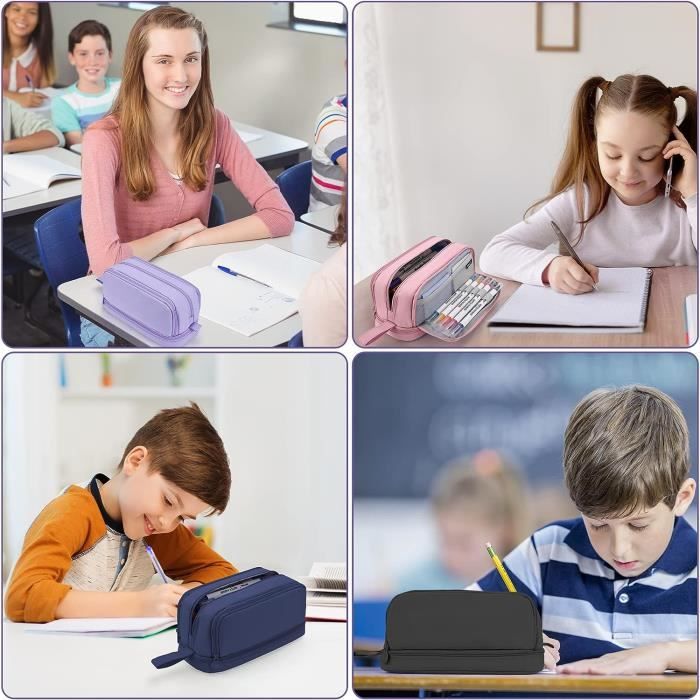 Barber Shop Trousse À Crayons Grande Capacité Avec Compartiments Pour Filles, Garçons Et Adultes