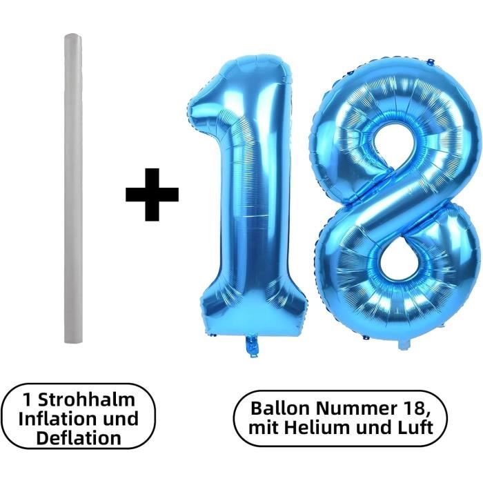 8 ballons gonflables 23 cm joyeux anniversaire 18 ans métal