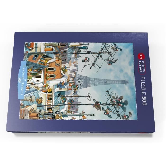 MyPuzzle Eiffel Tower 1000 Piece Jigsaw Puzzle - Jean-Jacques Loup Cartoon Art