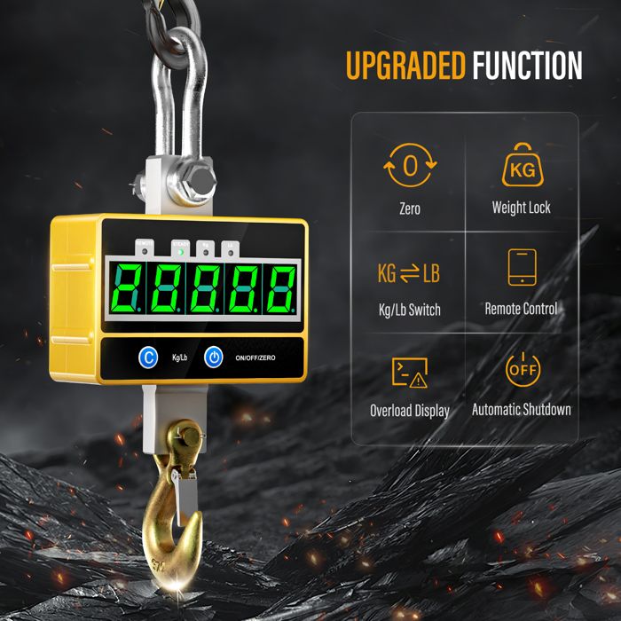 Balance De Grue électronique Suspendue EJ.LIFE - 1500Kg/3307lb - Haute Précision Et écran LED