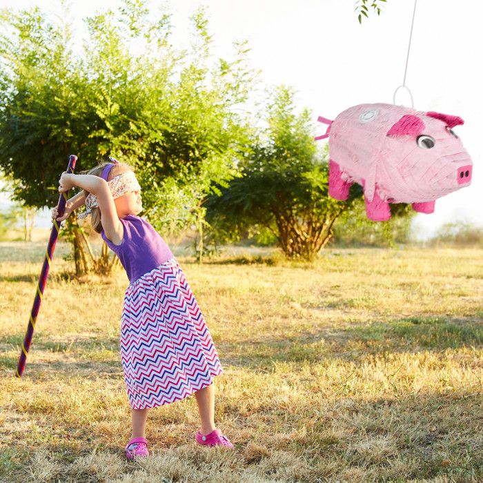 Piñata Cochon Rose à Suspendre - Pour Anniversaire Enfants - À Remplir De Bonbons Et Cadeaux