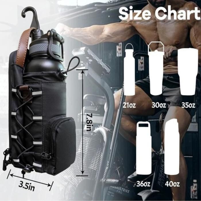 Sac De Sport Magnétique Avec 4 Aimants Puissants, Porte-bouteille 1,8L, Bandoulière Réglable, Imperméable