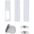 Kit d'étanchéité de fenêtre pour climatiseur mobile, panneau de fenêtre réglable en PVC avec adaptateur de tuyau de 15 cm