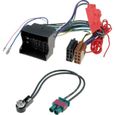Kit Adaptateurs ISO Autoradio + antenne - Pour systeme amplifie non-Bose - Audi/ Seat/ Skoda/ VW ap02-0