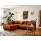 LISA DESIGN Onyx - canapé modulable d'angle gauche 5 places - en tissu - Rouille