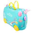 Trunki Valise à Roulettes pour Enfants et Bagages à Main pour Enfants : Valise à Roulettes Licorne Una (Bleu Sarcelle)