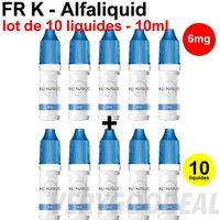 Eliquid FRK 6mg lot de 10 liquides ALFALIQUID