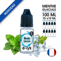 E-liquide saveur Menthe Glaciale 100 ml en 0 mg de nicotine - 10 x 10 ml - marque E-lyk