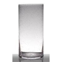 INNA-Glas Vase à poser au sol en verre SANSA, cylindre - rond, transparent, 40cm, Ø 19cm - Vase cylindrique - Vase transparent