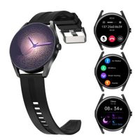 Montre Connecté Femme Homme Smart Watch Noir 1.39" HD Musique Appel Bluetooth Assistant Vocal 100+ Modes Sport 7 jours autonomie