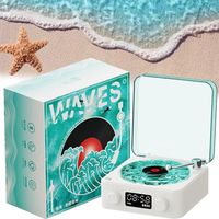 Nornward The Waves \U2013 Lecteur De Disque Vinyle Vintage Bluetooth 2024, Portable Sans Fil, Haut-Parleur Bluetooth Avec Lum