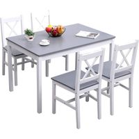 sogeshome 5-pieed Set, s avec une table et quatre chaises, adapté à la cuisine, au restaurant