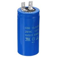 Condensateur VOCOSTE CD60 150uF 250V AC 2 bornes 50Hz/60Hz Film polypropylène Aluminium Démarrage moteur compresseur d’air Bleu