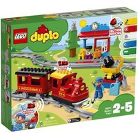 LEGO® 10874 DUPLO Town Le Train À Vapeur, Jouet À Pile, Avec Sons, Lumières et télécommande, Jeu De Train Pour Enfants 2-5 ans
