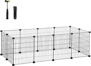 CLAPIER CLAPIER-Noir Cage pour Animaux de Companier, Enclo