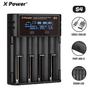 Chargeur accus 18650 - Achat / Vente Chargeur accus 18650  prix doux -  Cdiscount