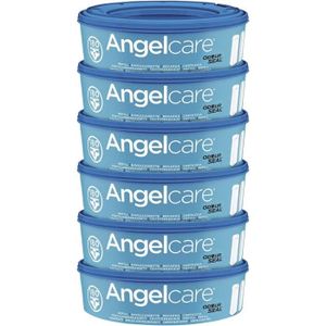 Angelcare - Pack Poubelle à Couche Dress Up laquée Blanc + 7 recharges  anti-odeurs grande capacité