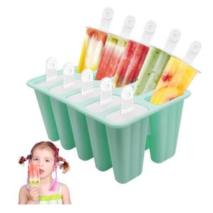 ATSGJLZN - Moules à Glace Silicone 2 Pièces Avec Bâtonnets - Façonnez Vos Esquimaux Maison - Sans BPA