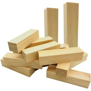 bricolage pour enfants et adultes artisanat 10 x 2,5 x 2,5 cm et 10 x 5 cm blocs de bois non traité FAVENGO Lot de 6 blocs de bois de tilleul sculpté naturel brut de Balsa pour la sculpture 