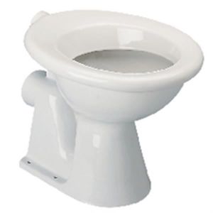 CUVETTE WC SEULE Cuvette WC sur pied - PORCHER - ESCULAPE - Porcelaine - Sortie horizontale - Blanc