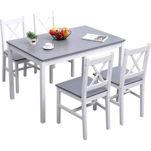 TABLE À MANGER COMPLÈTE sogeshome 5-pieed Set, s avec une table et quatre chaises, adapté à la cuisine, au restaurant