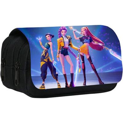 Aobiono Trousse à Crayons Kawaii Avec Pendentif Donut éponge, Esthétique, Dessin Animé, Papeterie, Fournitures Scolaires, Style Japonais (bleu A