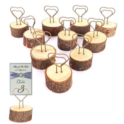 Relaxdays 48 Porte-Nombres De Table En Bois Naturel - Marque-Places Mariage & Anniversaire