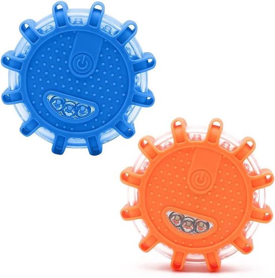 Gyrophare D'urgence LED Voiture - Balise Clignotante Avec Base Magnétique Et Crochets