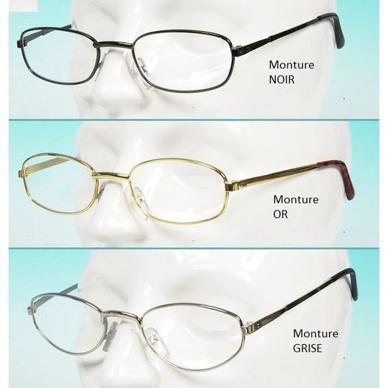 Loupe Monture Métal argent dioptrie 2.25° Argent Achat