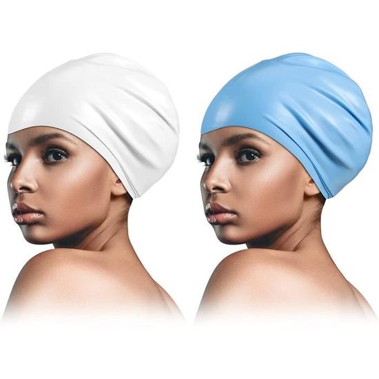 2 pièces bonnets de bain de cheveux longs pour homme et femme bonnet de bain  en silicone durable imperméable pour dreadlocks, tres - Cdiscount Au  quotidien