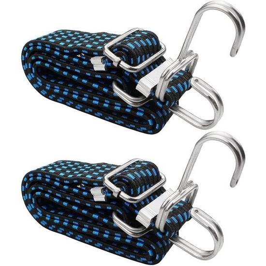 Lot De 2 Tendeurs élastiques Résistants Avec Crochets Pour Voiture