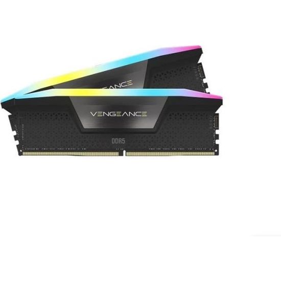 RAM - CORSAIR Vengeance RGB DDR5 - 32GB 2x16GB DIMM - 6000MHz - Unbuffered, 40-40-40-77, XMP 3.0, Black Heatspreader, RGB LED, 1.35V