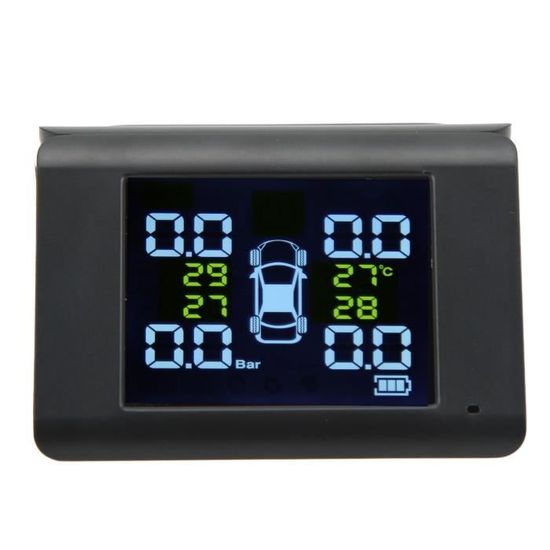 Système Surveillance Pression Pneus TPMS Solaire 4 Capteurs Externes - Alerte Température