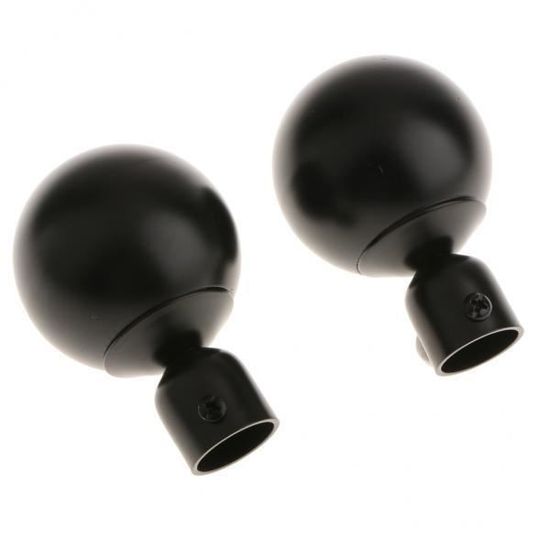 2 Embouts De Tringle à Rideau Décoratifs - Pour Tringle De 22 Mm De Diamètre, Style Royal, Métal