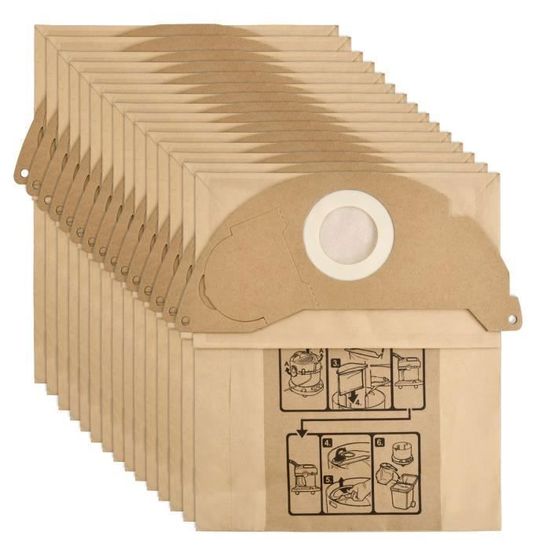 Vhbw 20x Sacchetto Compatibile Con Kärcher WD 3.320, WD - Foto 7