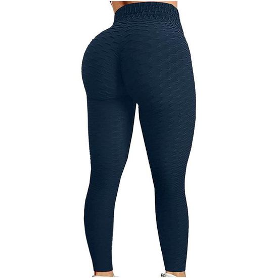 Legging 3/4 Femme Elastique Yoga Anti-Cellulite Push Up Taille Haute