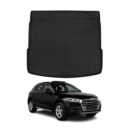 Tapis De Coffre Pour Audi Q7 4M (2015-2025) - Caoutchouc TPE Noir - Protection étanche Et Antidérapante - Sur Mesure - 9