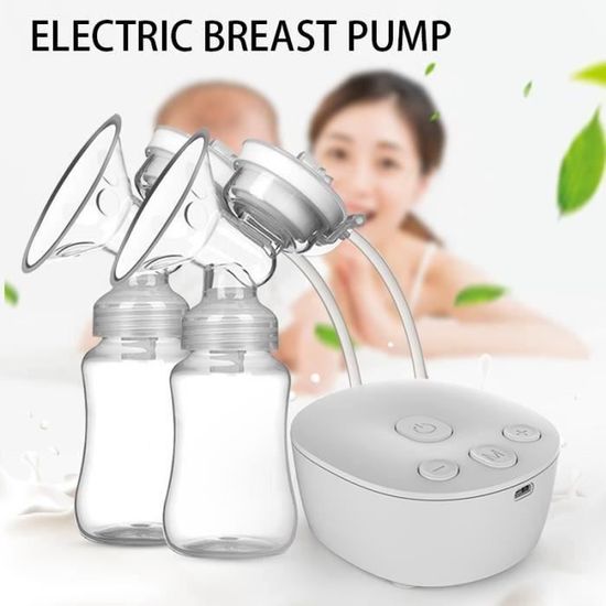 Tire-lait électrique Double Portable - 3 Modes / 9 Niveaux, écran Tactile LED, Silencieux (<48 DB) Et Rechargeable USB (rose) - 7