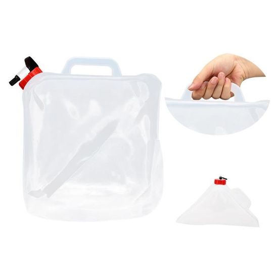 Bidon D'eau 20 Litres Camping Kit De 2 Bidons D'eau Pliables 20 Litres - Pour Camping, Randonnée, Urgence - Robinet Inclus