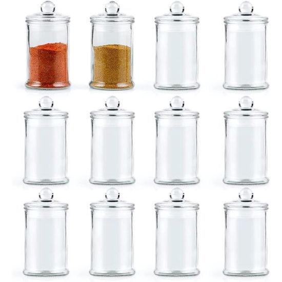 Lot De 12 Bocaux Devitre 720 Ml – Avec Couvercles Twist-Off Et étiquettes – Parfaits Pour Confitures, Conserves Et Cadeaux