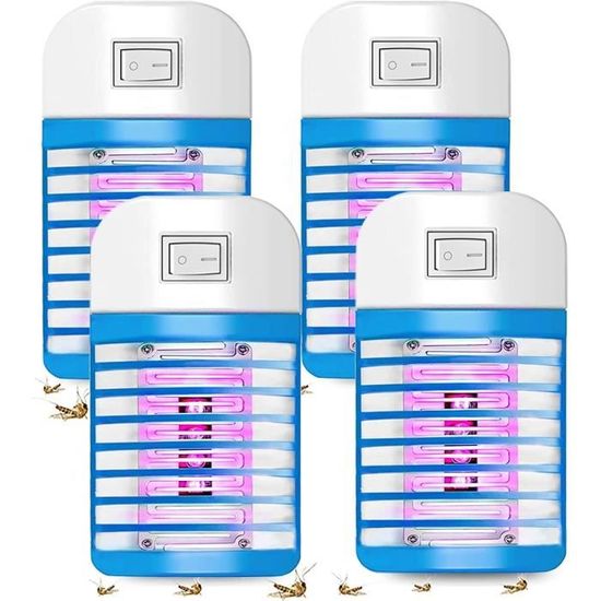 Lampe Anti-moustiques UV électrique (lot De 4) - Non Toxique, Silencieuse - Pour Intérieur Maison, Cuisine - 10
