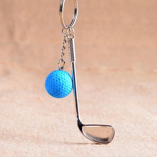 BLEU Porteclés Pendentif Canne Balle de Golf Porte clé Accessoire Décor Sac Cartable Cadeau BLEU Porteclés Pendentif Canne Balle de Golf Porte clé Accessoire Décor Sac Cartable Cadeau