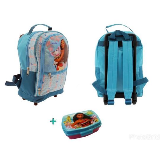 Disney personnage vaiana sac a dos trolley a roulette 31cm cole