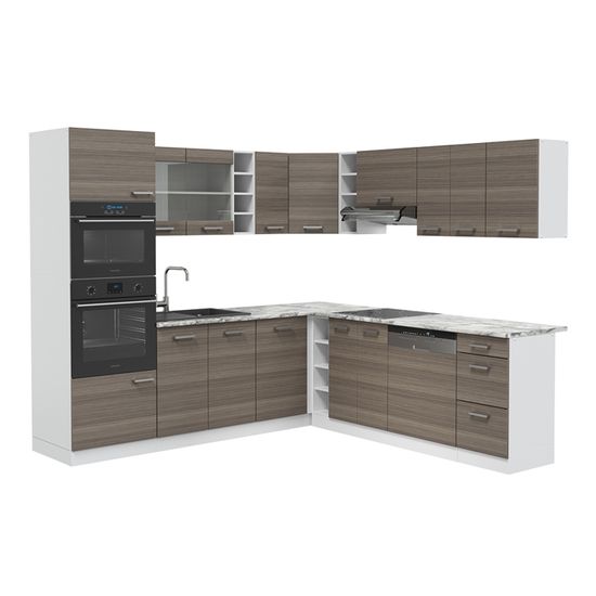 Coin Cuisine équipée R-Line Vicco – Gris Noble, Kitchenette Avec Rangements, Neuve