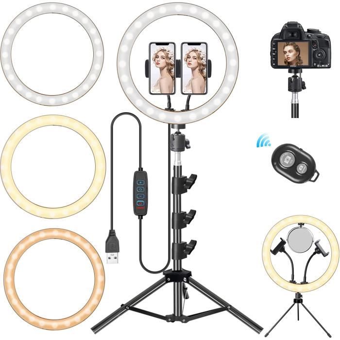 Led lumière anneau avec trépied, ring light avec pied pour smartphone,  tiktok, , selfie, maquillage - Cdiscount Téléphonie