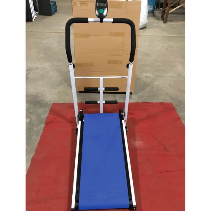 BLEU Tapis de Marche Tapis Roulant Mécanique avec des Sit-ups pour la Maison ou Le Bureau