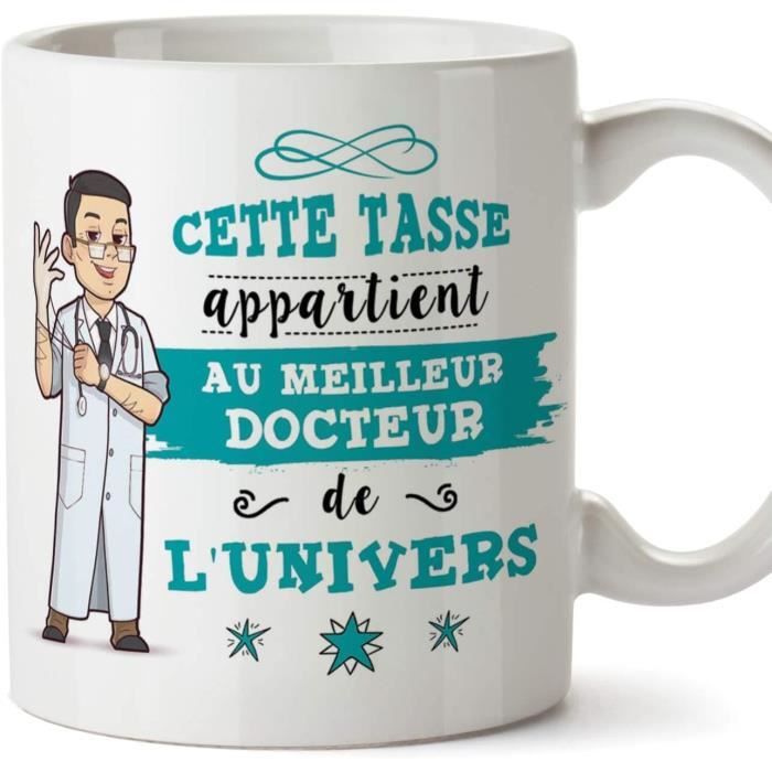 Docteur Tasses Originales de café et Petit-déjeuner - Cette Tasse Appartient au Meilleur Docteur de l'univers - Céramique 350 ML1